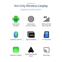 차량 광택제 애플 파이 맥스 카 AI 안드로이드 10 무선 카플레이 4G LTE SIM 매직 퀄컴 8 코어 유튜브 넷픽, 03 for Mercedes 2019-21