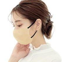 일본 CICIBELLA 여성용 3D 입체 마스크 20장, 베이지(갈색끈), 개