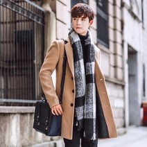 키작은모델 발마칸 롱 남자가을 얼죽코 남성 스몰 남성 코트 키작은 기모 단신