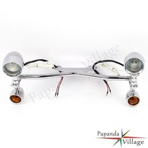 Harley Softail Dyna Honda Shadow VT 750 1100 VTX 1300 1800 Boulevard 용 LED 방향 지시등이있는 오토바이 보조 스팟, 협력사, HL-6108-CH