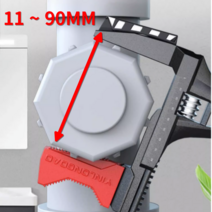 무야 만능 싱크대 배관 광폭 몽키 스패너 11-90mm, 1개