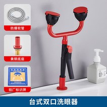 눈세척기계 데스크탑 벽걸이 실험실 포트 검사 공장, 플라스틱 이중 포트 구리 베이스 아이워시