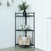 지금오늘 접이식 코너선반 모서리 틈새 코너장, 블랙골드