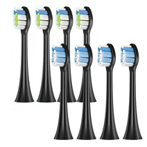 보라 전동칫솔 호환용 칫솔모 잇몸케어 세트, 블랙 잇몸케어4+딥클린4