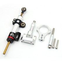 엠블럼 CNC 오토바이 스태빌라이저 스티어링 댐퍼 장착 브래킷 지지 키트 야마하 YZF R3 R25 MT03 MT25, [10] Classic-B