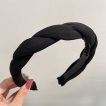 단발묶기 보브단발 붙임머리스타일링 Pu 가죽 꼰 머리띠 커피 베이지 블랙 트위스트 여자 헤어 밴드 악세서리, [12] style 3-black, [12] style 3-black