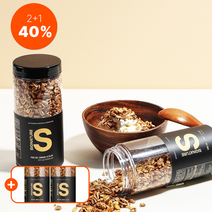 [2+1 임박할인]식물성 단백질 식이섬유 많은 음식 키토그린 수제 그래놀라 시리얼 귀리 오트밀, 2개+1개 (2023.03.19)