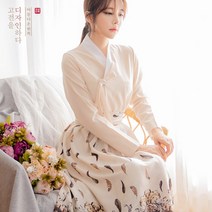생활한복세트 목련화 저고리+벚나은 허리치마