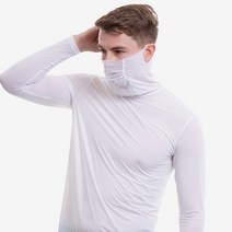 루핏스포츠 남성 UV 햇빛 차단 쿨 냉감 남자 골프 귀걸이 매쉬 마스크 이너웨어 티셔츠 (일체형)