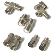 - TV 동축 안테나 RF RCA PAL 연장 연결 변환 젠더 분배기, MA0205