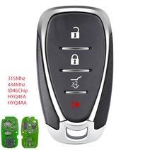 자동차 원격시동 경보기 스마트폰 매직카 키장착 이지카 스마트 오토바이 Okey 리모컨 없음 315/434Mhz 쉐보레 Camaro Cruze Malibu 2016-2020 불꽃 적, 3 패닉 Suv 장착 3, 시간당 433mhz