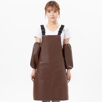 차니팡 EG-AP410W 방수 가죽 앞치마, 브라운, 1개