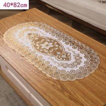 ZZJJC PVC재떨이 받침대 받침대 받침대 화병받침 단열매트 테이블매트 받침대 받침대 받침대 받침대 받침대 티테이블깔다, #N/A, [1매입]40*82cm 타원형 티테이블럭