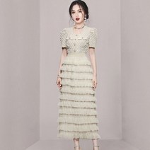 퍼프 여름 롱 원피스 정장 오피스 프릴 시크라인 하객룩 결혼식 돌잔치 고급 예쁜 코디 55 감성 러블리