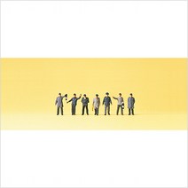 Preiser 88539 디오라마 미니어처 테라리움 독일 기차역 철도원 역무원 7명 세트 사람 피규어 모형 1:220 사이즈