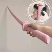 토이나이프 카타나 당근칼 3D 나이프 틱톡 장난감 칼모형 할로윈 키덜트, 핑크 사무라이 사출판