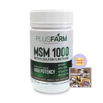 플러스팜 MSM 100% 천연식이유황 1000 120베지캡슐 뉴질랜드 소나무추출 엠에스엠 + 스마트웰빙추가상품, 1통