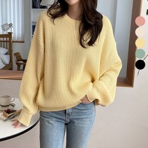 올리비에스클로젯 데일리 박스 라운드넥 벌룬 니트 O2302KN043A