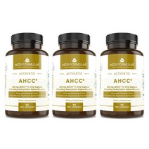 MCS Formulas AHCC 500mg 60캡슐 3병 / 흡수가 증가된 알파글루칸 / 표고버섯균사체, 3개