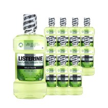 리스테린 내추럴 그린티 마일드 구강청결제, 750ml, 12개