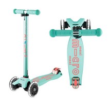 마이크로킥보드_맥시T 디럭스 LED 민트_유아 어린이 세발킥보드