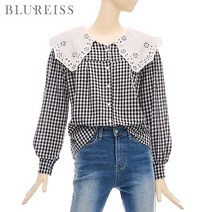 펀칭카라체크블라우스_BI3S1BL5321