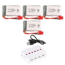 SYMA X14W 드론배터리 드론부품 모터모음, 13. (X14W) 650mah4개+6in1충전