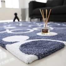 [리앤데코]동그라미 극세사러그 카페트 100x150cm
