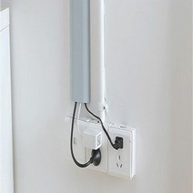 전선정리 TV 컴퓨터 전기 케이블 전선 정리 쫄대 보호관 가리개, 색상:그레이