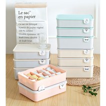 기숙사 준비물 필수품 속옷 양말 생리대 보관함 칸막이 정리함, 15칸 정리함 베이지