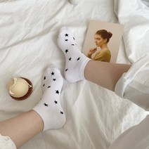 (10켤레) 여성 국산 별 패턴 패션 발목 양말