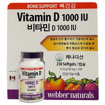 웨버네추럴 비타민D 1000IU 205mg x 250캡슐, one option, one option