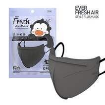에버프레쉬 에어 마스크 KF94 소형 새부리형, 1개, 1매, 그레이
