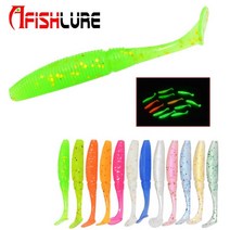 AfishLure 야광쉐드웜 50/75mm 2/3inch, 75mm(3inch), 10
