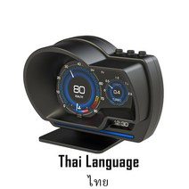 HUD추천 자동차HUD HUDGPS A500 자동 게이지 HUD GPS + OBD 시스템 헤드 업 디스플레이 프로젝터 속도계 결, 옵션 번호 (04) - Thai version