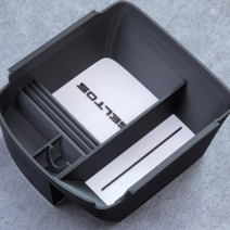 셀토스 컬러 감성 차량용 수납함 콘솔트레이, 2. White_Black(화이트_블랙), 수동식 주차 브레이크
