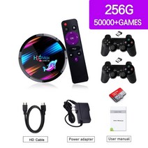 옛날오락기 레트로 비디오 게임 콘솔 4K HD H96 박스 슈퍼 X Max PS1/PSP/N64/DC/SNES 50000 플레이어 TV, 03 H96 256G_01 EU