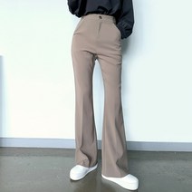 원타임 여성용 히든밴딩 베이직 부츠컷 롱슬랙스