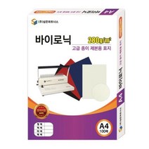 삼은 종이 제본표지 A4 바이로닉 흑색 100매