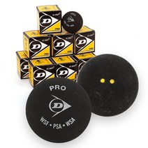 던롭 스쿼시볼 Pro 공인시합구 1box 12볼 더블 옐로우, 스쿼시볼(신형-1BOX)