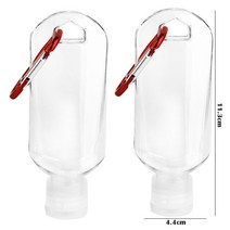 휴대 리필 병 후크 손 소독제 알코올 화장품 기 야외 미니 비누 디스펜서 30 ml, 2pcs, 01 50ml_02 2PCS