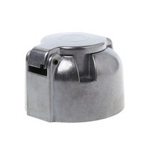 7 핀 12n 견인 전기 금속 트레일러 caravan car plug socket towbar chrome, 없음