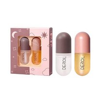 2 Pcs 립 플럼프 - 자연스러운 플럼핑 및 케어 데이 앤 나이트 세럼 더 부드럽고 큰 풀러 입술 립글로스 수분 공급 잔주름 감소 갈라진 없음