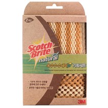 3M 스카치브라이트 내츄럴 옥수수 수세미 세트, 2개입, 1개