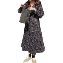 퀸하우스 리틀리 플라워패턴 롱 원피스