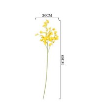 노란색 춤 플라스틱 꽃잎 난초 장식 5 개/묶음 인공 꽃 웨딩 호텔 사무실 파티 디스플레이-인디고, 02 5 PCS_01 total 80cm