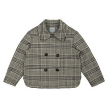 빈 여아 베이지 더블 체크 자켓(BW54JK01BG)