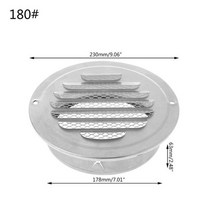 환기구 스테인레스 스틸 외벽 통풍 그릴 원형 덕트 그릴, 180mm