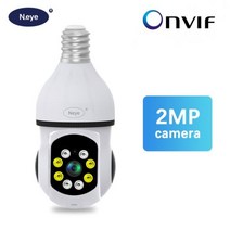 현관 cctv 초소형 스마트폰무선 와이파이 IP 카메라 8MP 4K 360 ° 전구 HD 미니 LED 깜박임 센서 야간, 2mp camera_EU plug