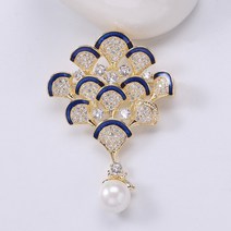 공작 깃털 브로치 패션 우아 양복 코트 코사지 브로찌 원피스 정장 코디